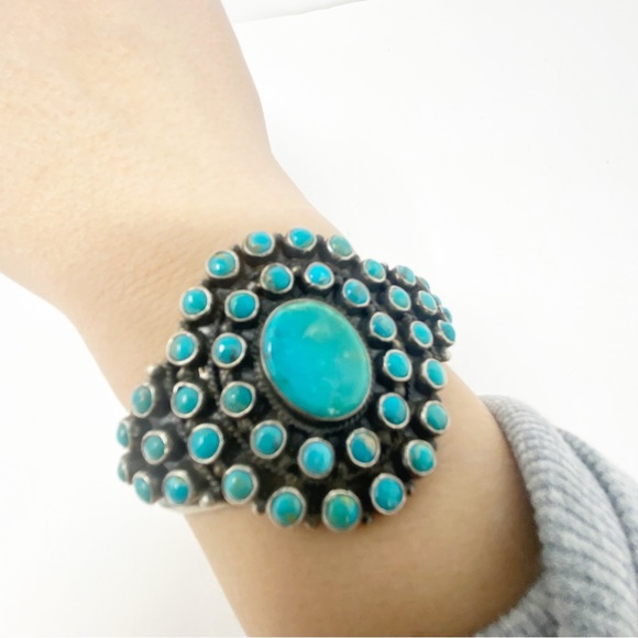 649 Vintage DB Dean Brown Navajo Turquoise Cuff Bracelet